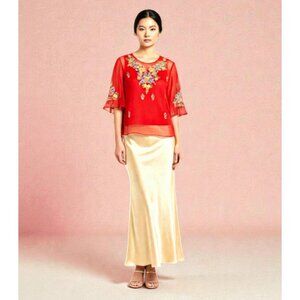 Handmade Hand-Painted Floral Kimona / Women’s Barong Tagalog